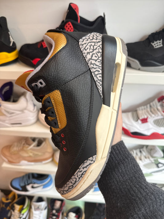 Nike Air Jordan 3 Black Cement Gold W