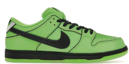 Nike Dunk low sb powerpuff mean green