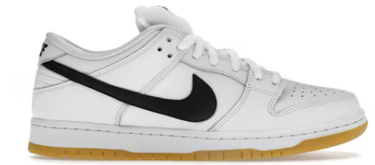 Nike dunk low sb white gum