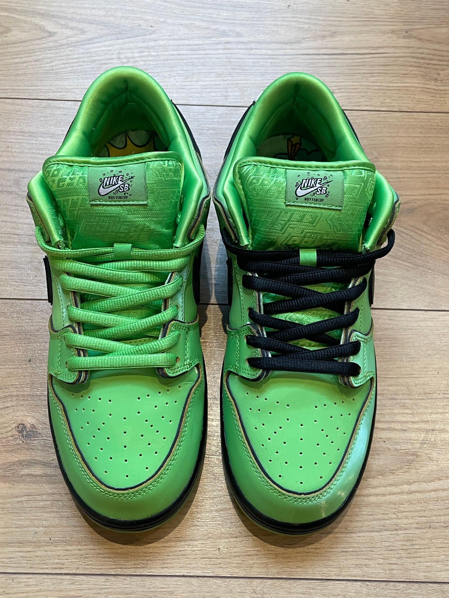 Nike Dunk low sb powerpuff mean green